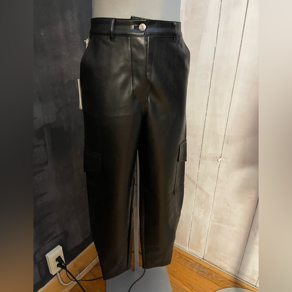 Wilfred faux leather cargo pants